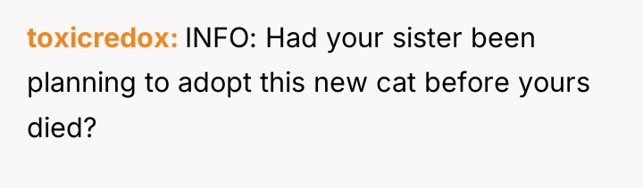 toxicredox INFO: Had your sister been planning to adopt this...