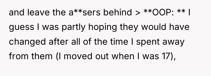 and leave the a**sers behind > **OOP: ** I guess...