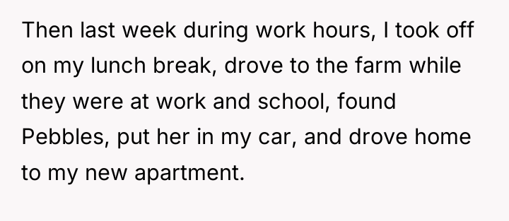 Then last week during work hours, I took off on...