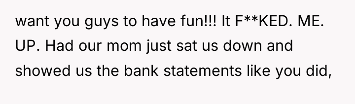 want you guys to have fun!!! It F**KED. ME. UP....