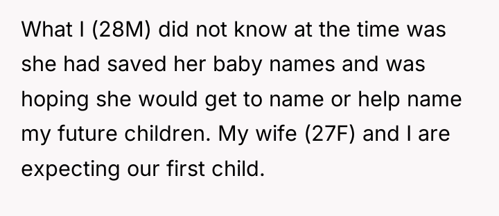 What I (28M) did not know at the time was...