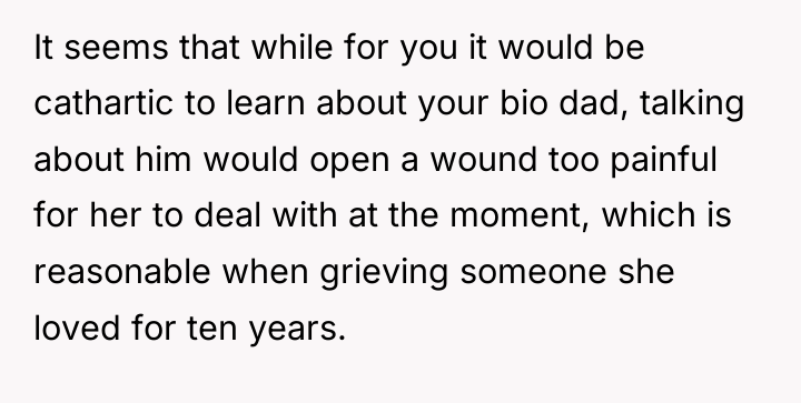 It seems that while for you it would be cathartic...