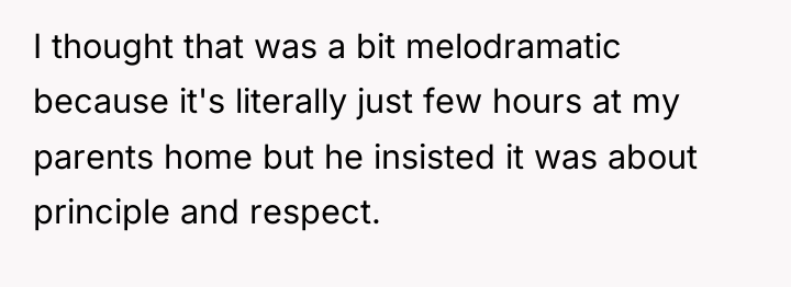 I thought that was a bit melodramatic because it's literally...