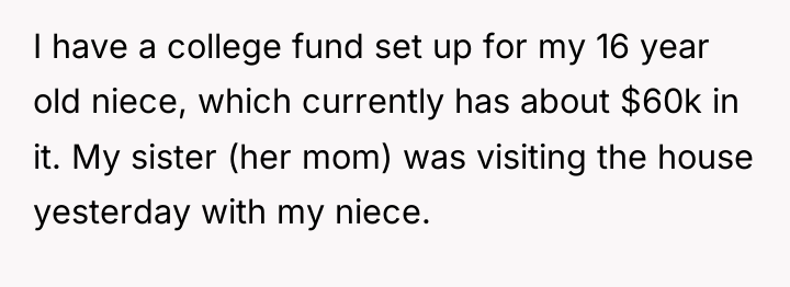 I have a college fund set up for my 16...