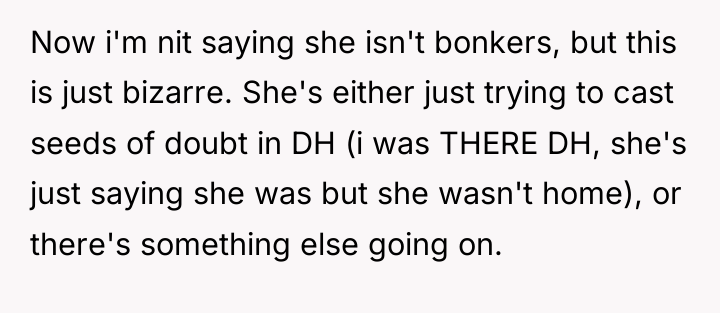 Now i'm nit saying she isn't bonkers, but this is...