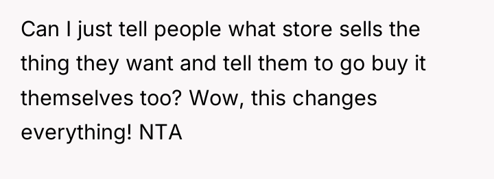 Can I just tell people what store sells the thing...