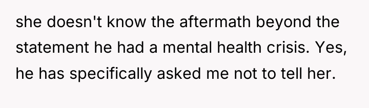 she doesn't know the aftermath beyond the statement he had...