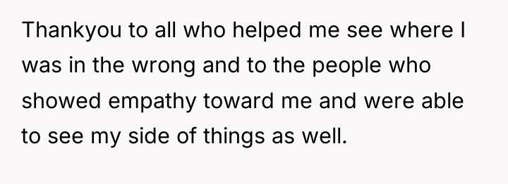 Thankyou to all who helped me see where I was...