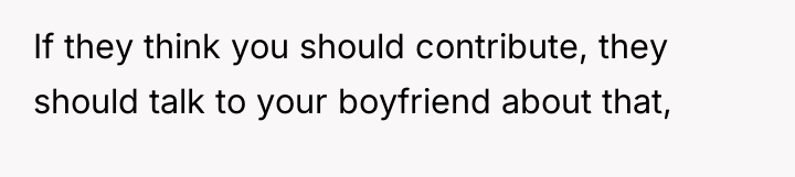 If they think you should contribute, they should talk to...