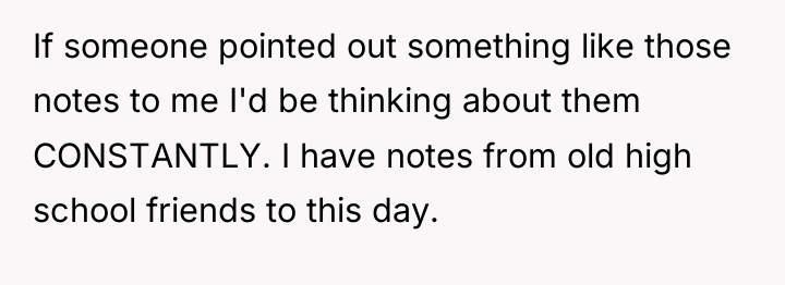 If someone pointed out something like those notes to me...