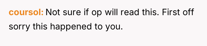 coursol Not sure if op will read this. First off...