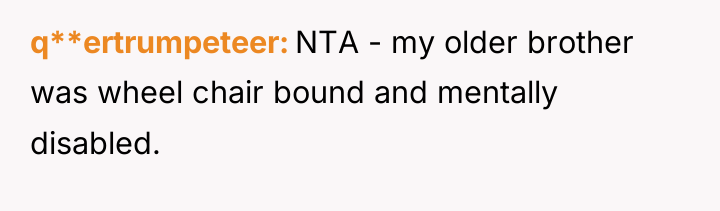 q**ertrumpeteer NTA - my older brother was wheel chair bound...