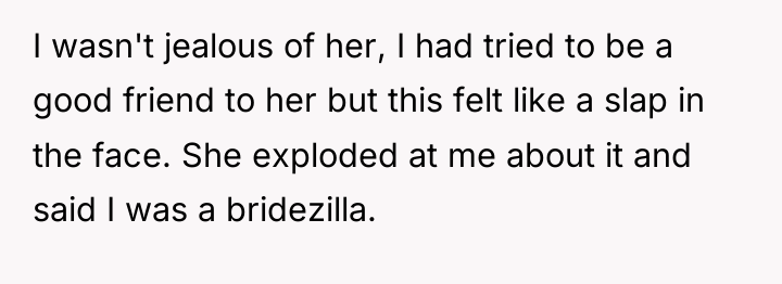 I wasn't jealous of her, I had tried to be...