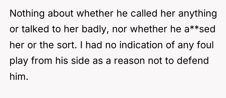 Nothing about whether he called her anything or talked to...