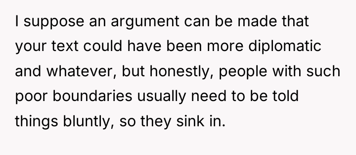 I suppose an argument can be made that your text...