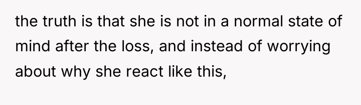 the truth is that she is not in a normal...
