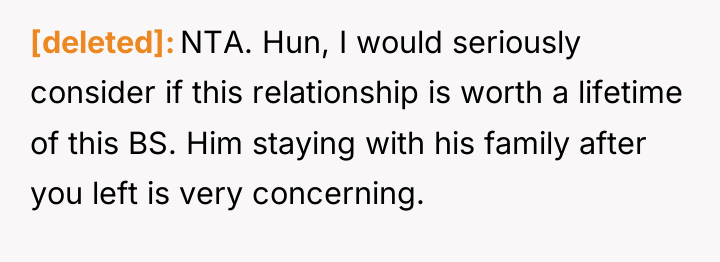 [deleted] NTA. Hun, I would seriously consider if this relationship...