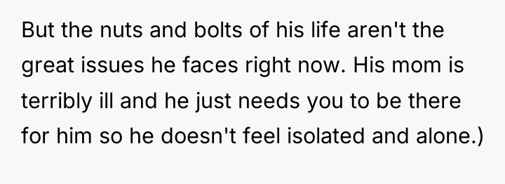 But the nuts and bolts of his life aren't the...
