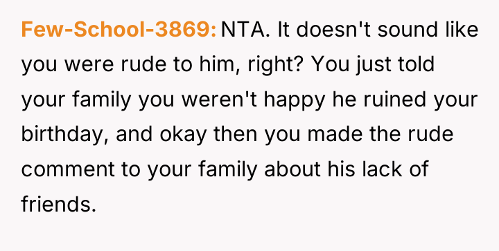 Few-School-3869 NTA. It doesn't sound like you were rude to...