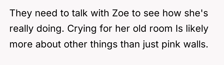 They need to talk with Zoe to see how she's...