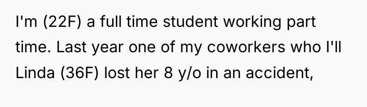 I'm (22F) a full time student working part time. Last...
