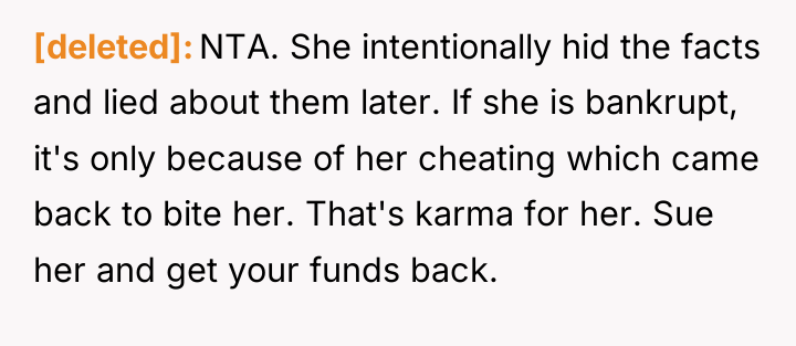 [deleted] NTA. She intentionally hid the facts and lied about...