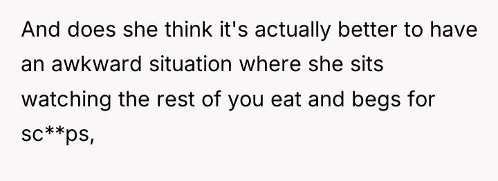 And does she think it's actually better to have an...