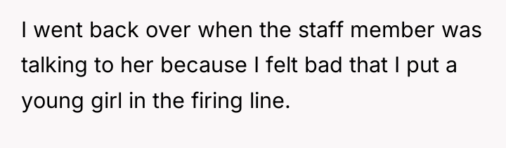 I went back over when the staff member was talking...