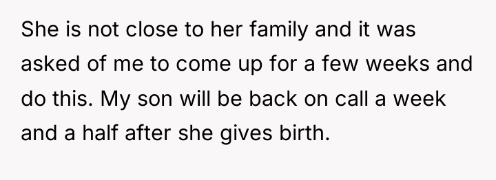 She is not close to her family and it was...