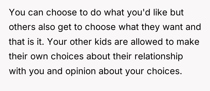 You can choose to do what you'd like but others...