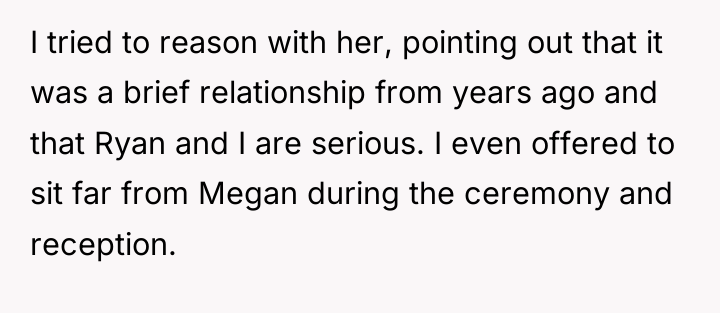 I tried to reason with her, pointing out that it...