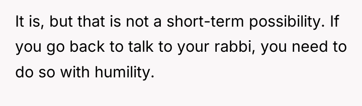 It is, but that is not a short-term possibility. If...