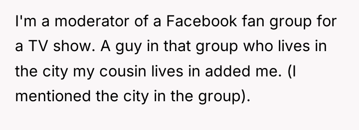 I'm a moderator of a Facebook fan group for a...