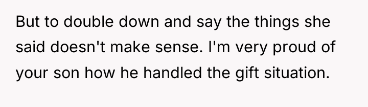 But to double down and say the things she said...