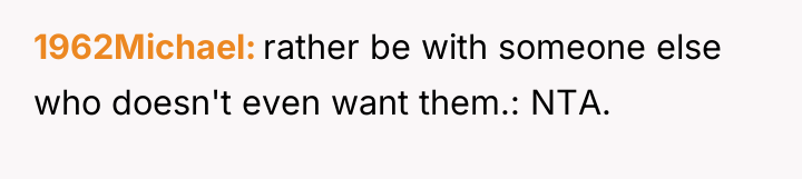 1962Michael rather be with someone else who doesn't even want...