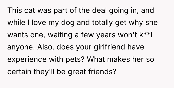 This cat was part of the deal going in, and...
