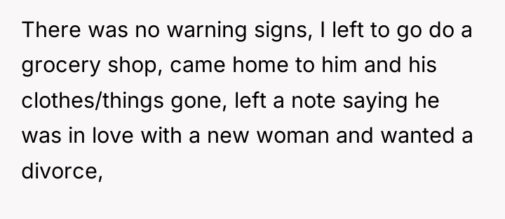 There was no warning signs, I left to go do...