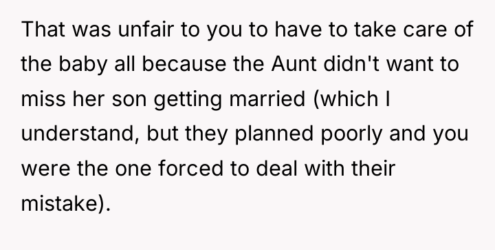 That was unfair to you to have to take care...