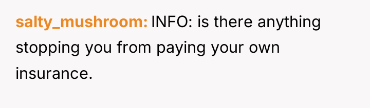 salty_mushroom INFO: is there anything stopping you from paying your...