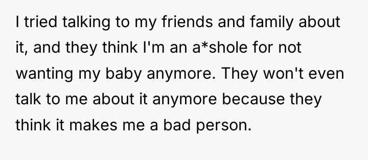 I tried talking to my friends and family about it,...