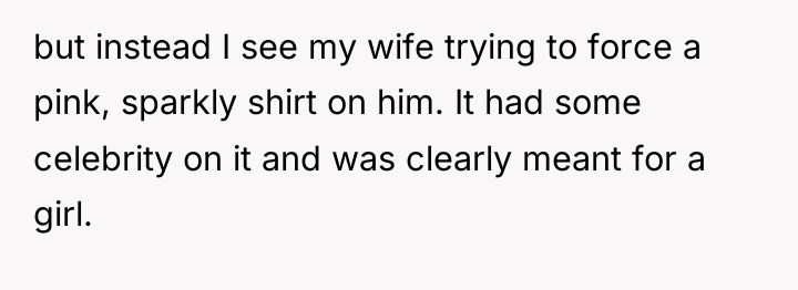 but instead I see my wife trying to force a...