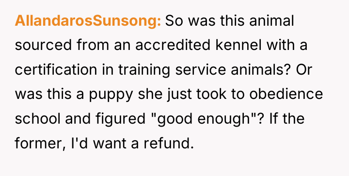 AllandarosSunsong So was this animal sourced from an accredited kennel...