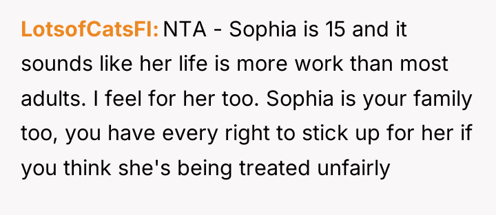 LotsofCatsFI NTA - Sophia is 15 and it sounds like...