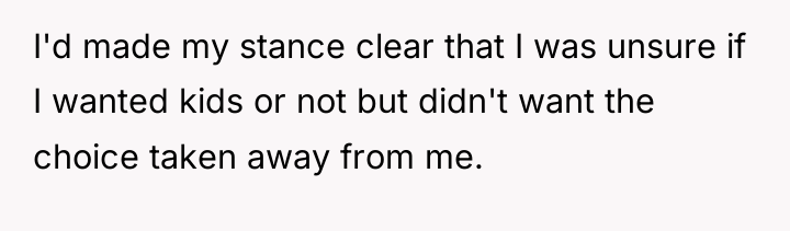 I'd made my stance clear that I was unsure if...