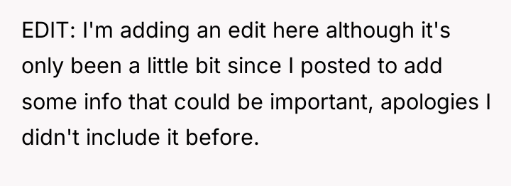 EDIT: I'm adding an edit here although it's only been...