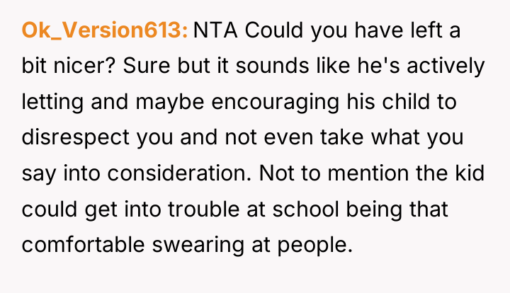 Ok_Version613 NTA Could you have left a bit nicer? Sure...
