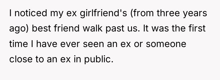 I noticed my ex girlfriend's (from three years ago) best...