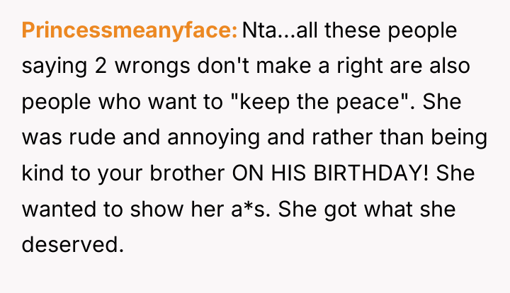 Princessmeanyface Nta...all these people saying 2 wrongs don't make a...