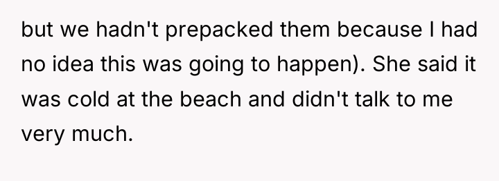but we hadn't prepacked them because I had no idea...