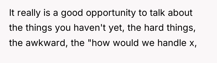 It really is a good opportunity to talk about the...